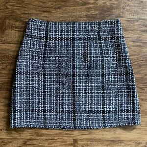 Plaid Black & White Skirt